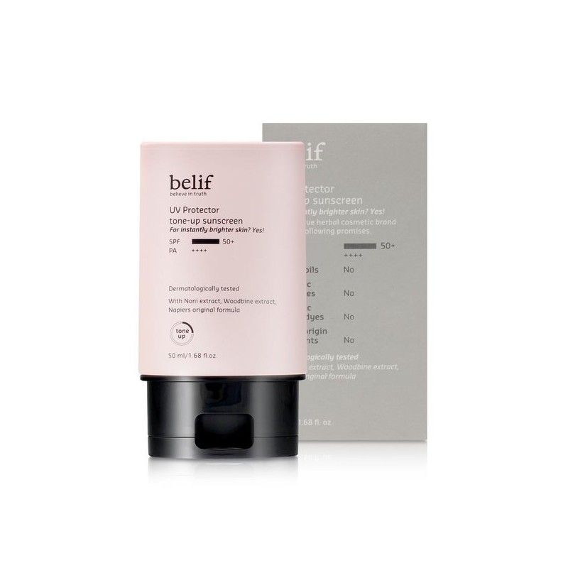 Belief UV Protector Tone-Up Sunscreen 50ml / 빌리프 유브이 프로텍터