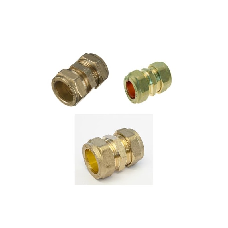 AIGHER Compression Straight Coupling, 28mm, Pack of 3, WRAS Approved,