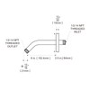 OFFO Shower Arm with Flange, 6 in Bright Gold Wall