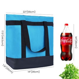 musbus Riutilizzabile, per alimenti refrigerati e isolati, ideal per la spesa della spesa (Nero) Borsa termica termica Borsa termica termica, blue, pocket organizer