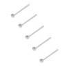 Set 5 Solid 925 sterling silver/tiny silver ball nose studs