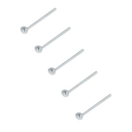 Set 5 Solid 925 sterling silver/tiny silver ball nose studs