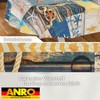 ANRO Oilcloth Tablecloth Wax Tablecloth Washable Garden Tablecloth Round Oval