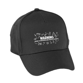 Hippowarehouse Prone to Uncontrollable Musical Outbursts Premium Printed 5 Panel Baseball Cap hat OneSize Adults Black