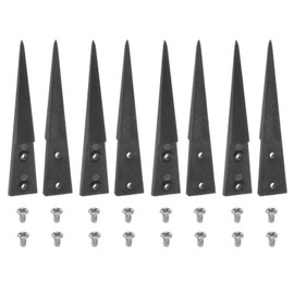 QUARKZMAN 4 Pairs of Interchangeable Ceramic Tweezer Tips, 1.5 Inch Length, Carbon Fibre, Straight Round Heads, Heat-Resistant, Non-Conductive Tip for Ceramic Tweezers, Black