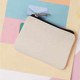 QUINTRA Colorful Cotton Canvas Change Bag, Card Pocket, Simple Small Fabric Bag, Storage Bag, Women's Purses Red, White, standard size, Elegant