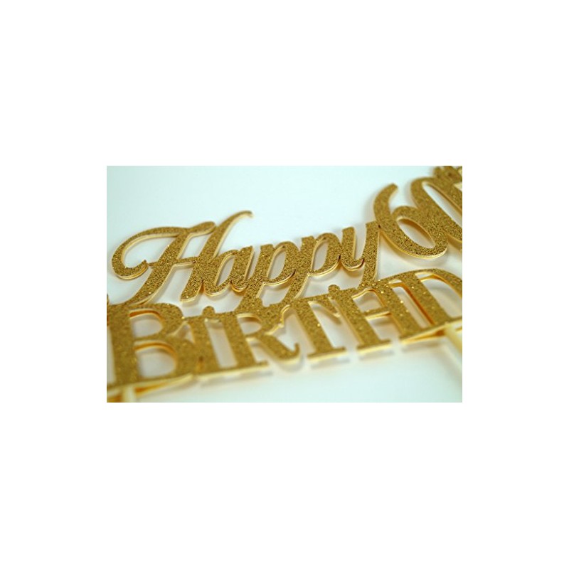 All About Details Happy 60th Birthday Cake Topper,1pc, 60th Birthday,