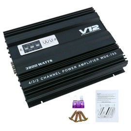 YaeCCC 4 Channel High Power Amplifier - Slim Stereo 4 Channel Car Audio Stereo Amplifier Amp 4Ohm