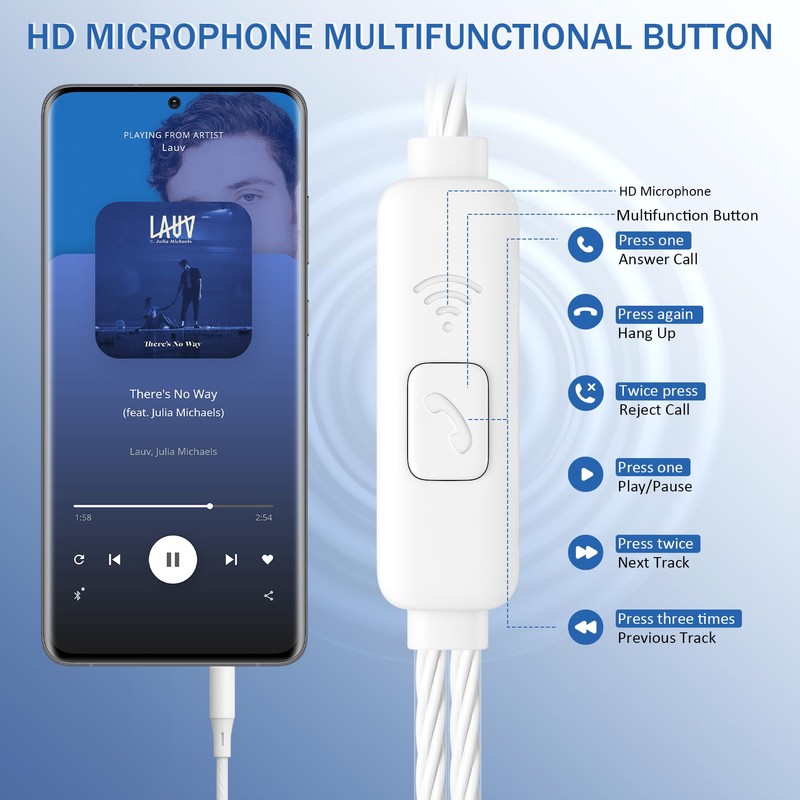 Jogteg Earbuds Headphones with Microphone Pack of 5, Noise Isolating