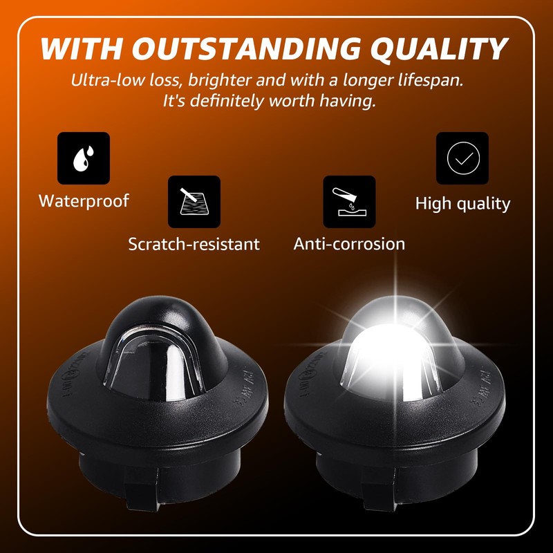 LED License Plate Light Kit with Bulb and Wiring for