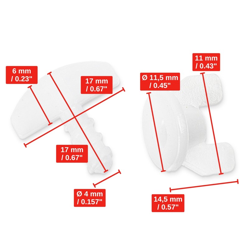 Curtain Gliders for Inner Track Rails, Pack of 128, with