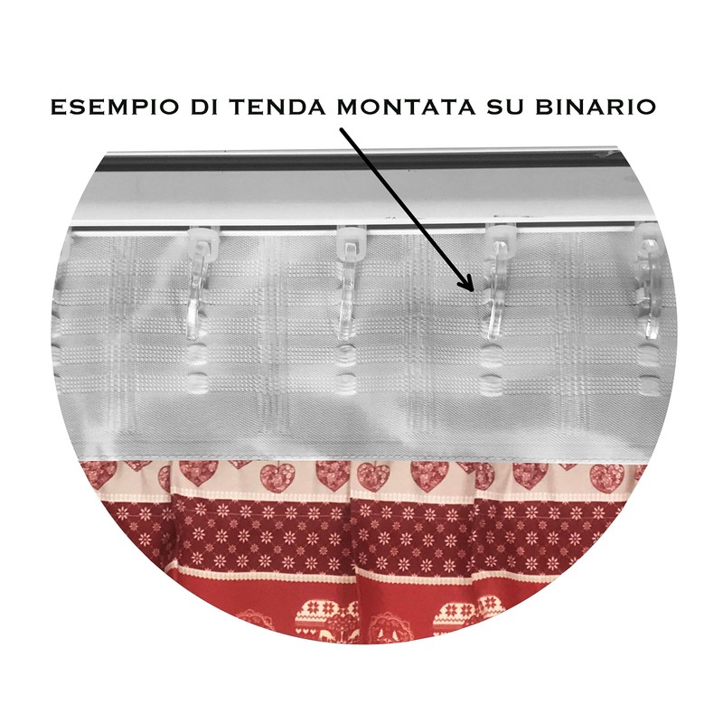 Tex family Tyrolean Red Mountain Style Curtain 180 x 280