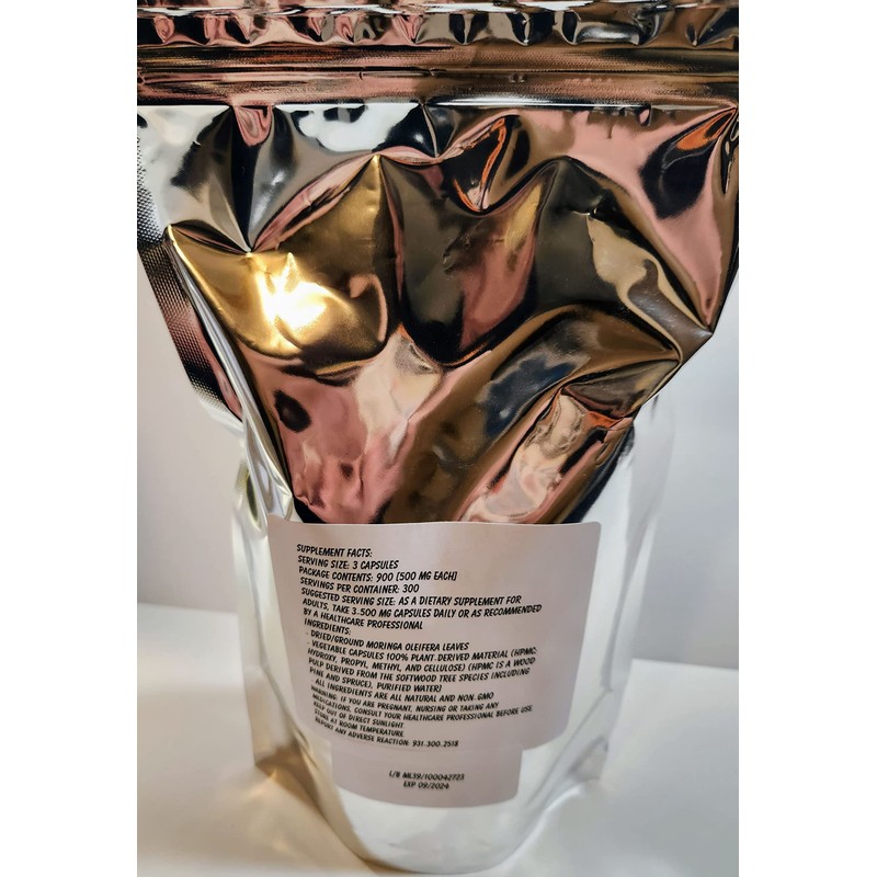 Paisley Farm and Crafts Moringa Oleifera Leaf Capsules Non GMO