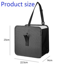Suweiyuanshiyi 2PCS Foldable Car Trash Can,Waterproof Leakproof Car Garbage Can Bag, Hanging Garbage Bin Storage Organizer Trash Bin for Accessories Interior （Black）