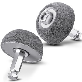 Moxweyeni 2 Set Buffing Wheel for Tire Repair Tire Buffer Tool, 2" Diameter with 3/8" Bore, Include Hexagon Adapter and Balance Wheel, Grinding Head Tools for Safer Repairs