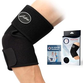 Doctor Developed Elbow Brace & Elbow Support AND DOCTOR WRITTEN HANDBOOK —GUARANTEED RELIEF & SUPPORT for Elbow Injuries and Other Elbow Conditions
