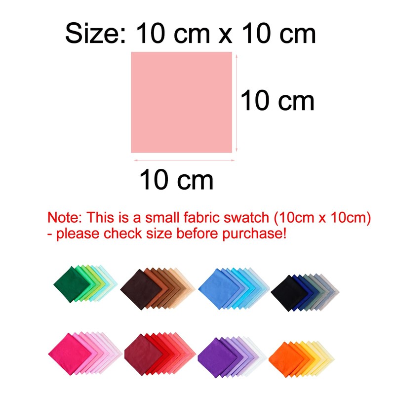 35Pcs Square Twill Cotton Fabric Solid Color Cotton Fabric for