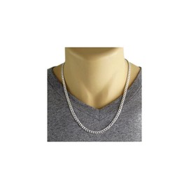 ARGENTO REALE 925 Sterling Silver Solid Curb Cuban Link Chain Necklace For Men And Women 3MM 3.75MM 4.5MM 5.5MM, Jewlery Accessories, 16-30, Lobster Clasp, Made In Italy8933