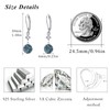 925 Sterling Silver Moonstone Turquoise Agate Malachite Leverback Earring Drop