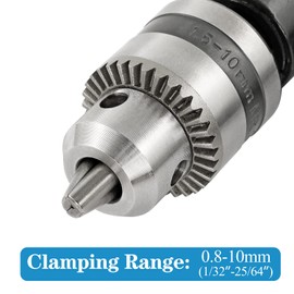 Jamiikury Cordless Right Angle Drill Adapter, 90 Degree Adapter Drill with 3/8" Keyed Chuck and 8mm Hex Shank Power Tool Attachment (Chuck Range: 1mm-10mm)