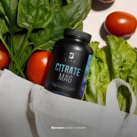 Citrato de Magnesio con 240 Cápsulas | 2400 mg por Porción | Alta Absorción y Biodisponibilidad | Con Vitamina C y Colágeno | Citrate Mag B Life