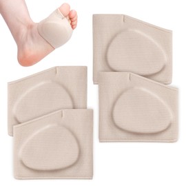 2 Pairs Metatarsal Pads for Men and Women, Comfortable Fabric Ball of Foot Pads, Perfect Padding for Forefoot and Sole for Standing, Walking and Running (M)