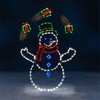 Funny Snowman Light Durable Metal Bright Light Decorative Stylish Snowman