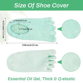 YL traV 1 Pairs 5-Toe Gel Moisturizing Socks, Suitable for Dry Heels, Vitamin E and Jojoba Oil Essence Moisturizing Foot Care Products, Women & Men