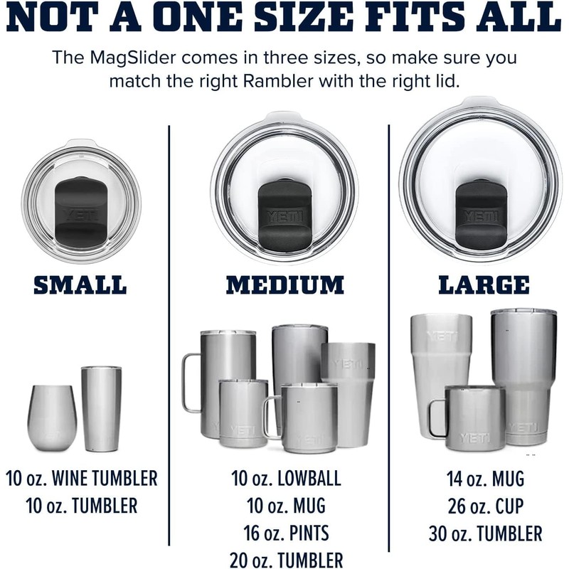 YETI Rambler Magslider Lid, Black, Medium