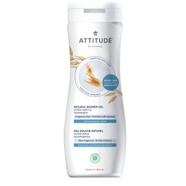 ATTITUDE Body Wash, Plant and Mineral-Based Ingredients, Hypoallergenic, Vegan and Cruelty-free Beauty and Personal Care for Sensitive Skin, Unscented, 16 Fl Oz