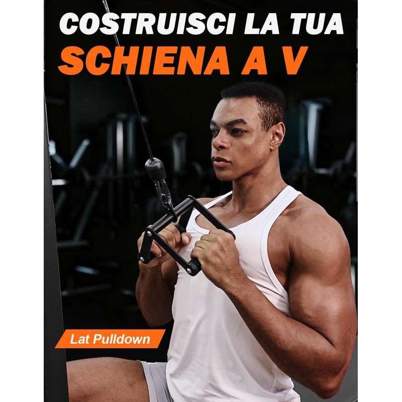 Fitarc Maniglia Double D Accessori Cavi per Palestra, Accessorio V‑Bar