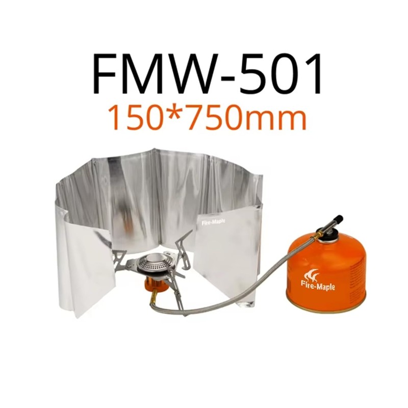 Fire-Maple FMW-501 Wind Screen, Foldable Aluminum Camping Stove Windshield, Gas
