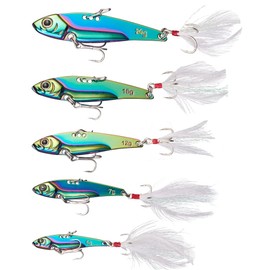 Blueshyhall Fishing Bait Set, Metal Bait Set with Hooks, Sea Fishing, Pike Wobbler Floating, Fishing Bait Mixed for Zander, Pike and Perch