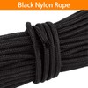 VIDETOL 2 Pack 60m Black Nylon Rope, 6MM Thick Heavy