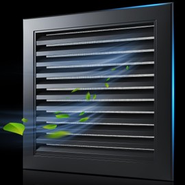 10" X 10" Gable Vent Aluminum Gable Vents for Houses Attic Vent Shed Vents Cover Exterior with Screen Mesh Alloy Wall Vent Ventilation for Home Garage Attic Ceiling - Vent Opening: 8" x 8" Black