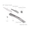 TITANER Titanium EDC Folding Pocket Knife Scalpel Knife Micro Utility
