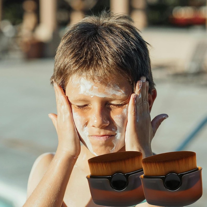 2 Pack Sunscreen Applicator For Kids, Sunblock Buddy Brush Set