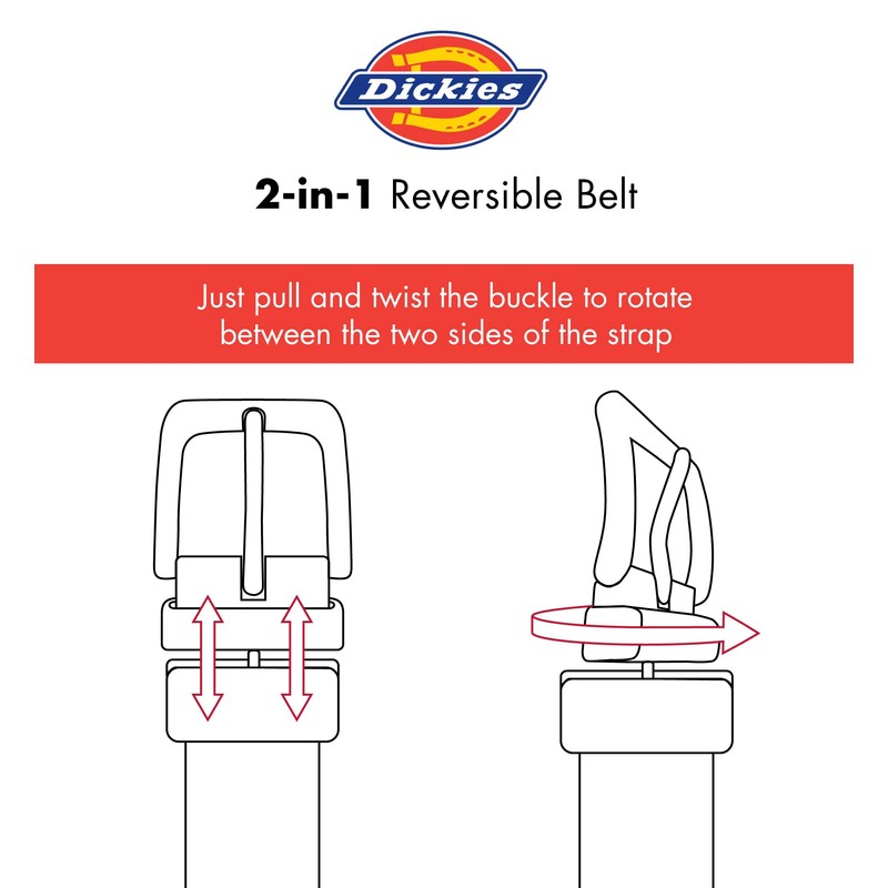 Dickies Women's Belts, Black/Brown, Medium