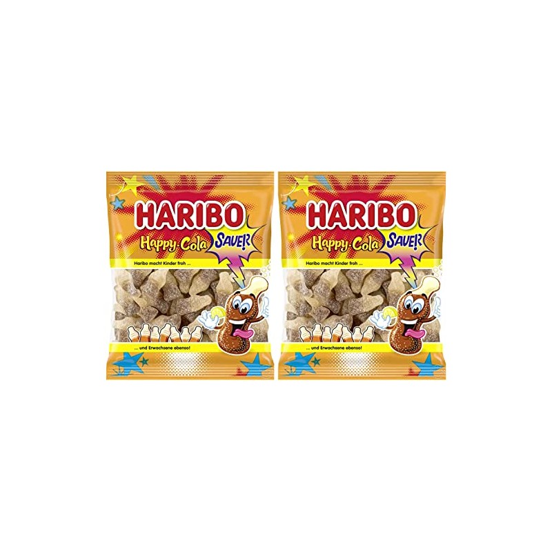Haribo Happy-Cola Sauer (Sour) Gummy Candy 2-Pack (2 x 175g)