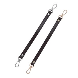 Ruwado 2 Pcs PU Leather Purse Straps with Swivel Clasps 28 cm Short Handbag Tote Bag Replacement Handle Strap for Women Purse Making Tote Shoulder Bag Crafting DIY Project (Dark Coffee)