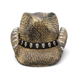 Peter Grimm Ltd Unisex Gotham Straw Cowboy Hat One Size