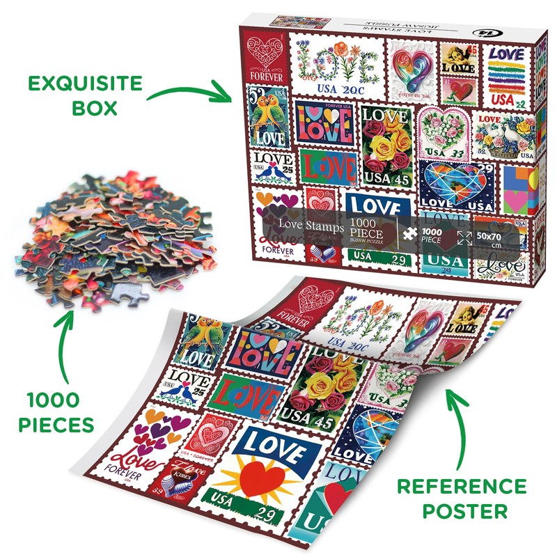 Stamps Puzzles for Adults 1000 Piece
