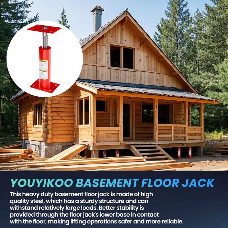 Youyikoo 2 Pack Basement Floor Jack, Heavy Duty Adjustable Jack