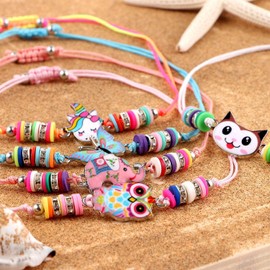 El Regalo 1 PC Cute Kids Charms Bracelets for Boys & Girls | Adjustable Kids Bracelet with Butterfly/ Heart/ Cat/ Elephant/ Turtle/ Flamingo and Other Charms for Girls & Boys- Theme Birthday Party