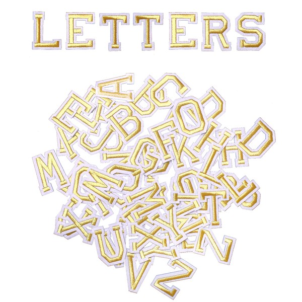 AXEN 52pcs Alphabet A to Z Patches, Iron on Sew