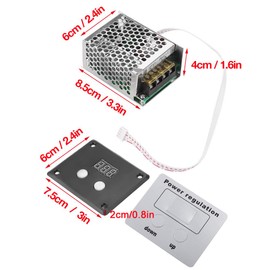 Fafeicy 4000W AC 220V SCR Digital Voltage Regulator, Speed Regulator Thermostat, with a Large and Thick Heat Sink, Wave-Shaped Voltage Absorption Circuit