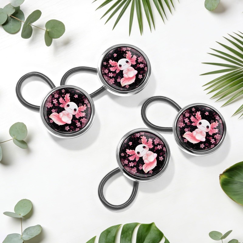 Pink Axolotl Button Extenders for Jeans Pack of 4