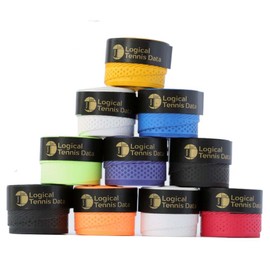 Logical Tennis Data Dry Grip Tape, Set of 10, Tennis Racket Grip, Badminton, 43.3 x 1.0 inches (110 x 2.5 cm) (Mix)