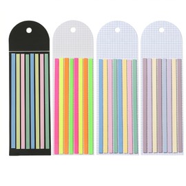 640 Pieces Mahjong Line Finder Strips, Transparent Fluorescent Mahjong Tile Line Reader Tabs, Writable Removable Sticky Notes with No Residue for Players Beginners Rule Reading Strategy Helper