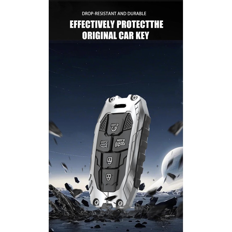 WKIOERAD Heavy Zinc Alloy Key fob Case Cover with Keychain